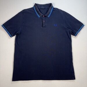 Fred Perry M12 Polo Men's 44" Navy 100% Cotton Embroidered Logo Made in England